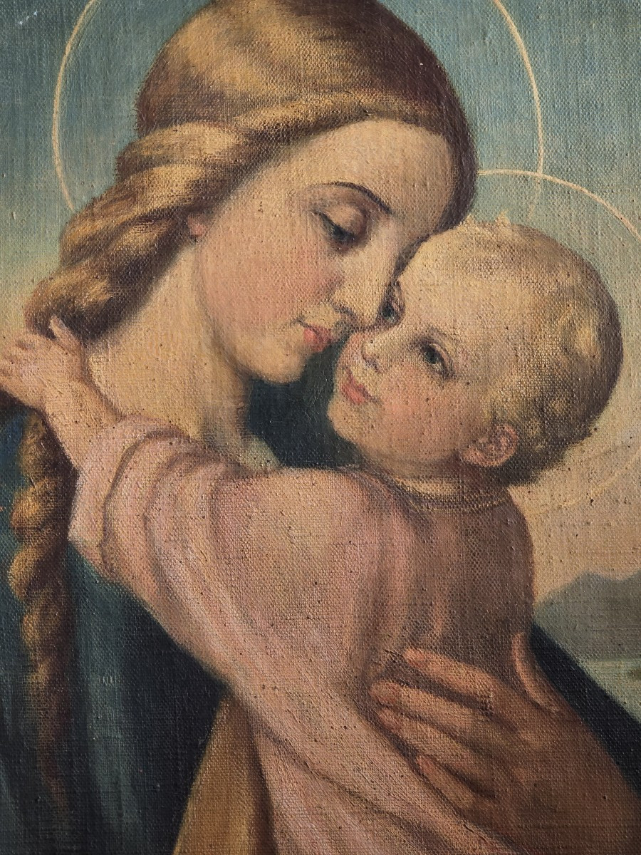Madonna della Stella con il Bambino Gesù Olio su tela-photo-2