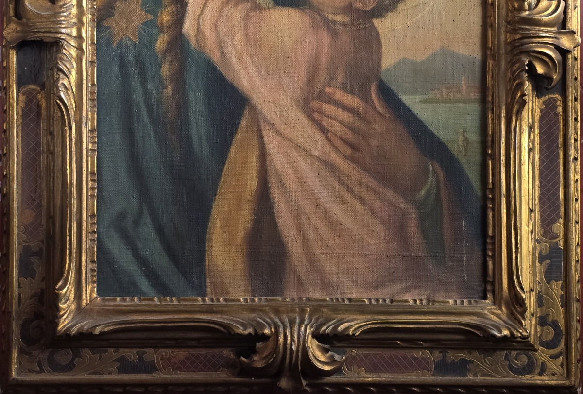 Madonna della Stella con il Bambino Gesù Olio su tela-photo-4