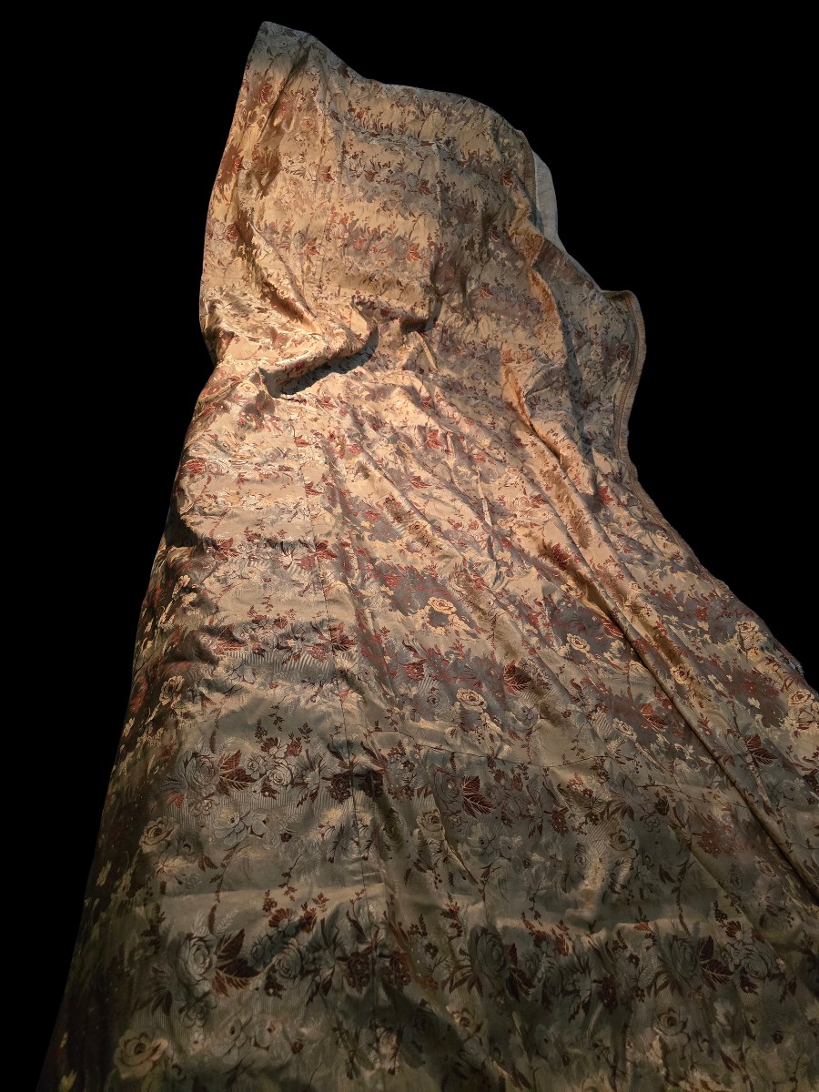 Pannello in antico lampasso di seta – XIX secolo 240 × 160 cm-photo-2