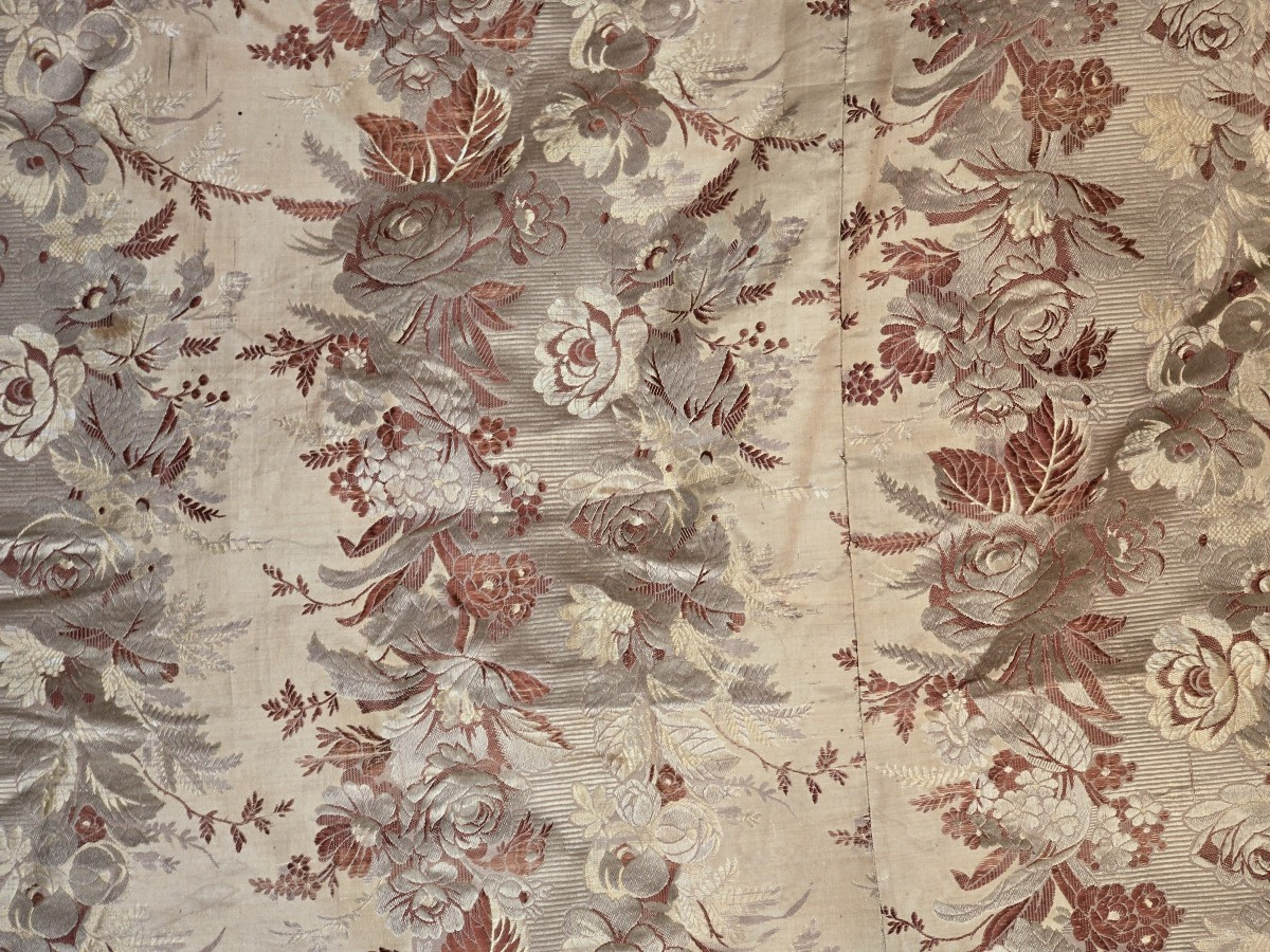 Pannello in antico lampasso di seta – XIX secolo 240 × 160 cm-photo-2