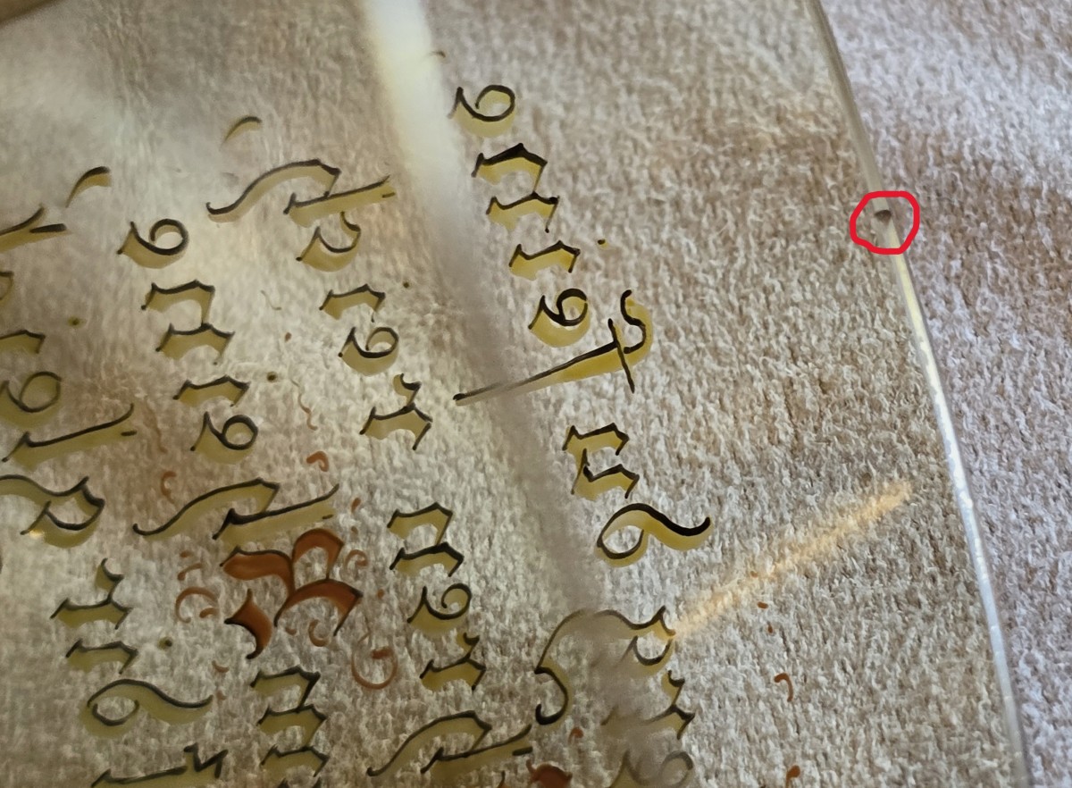 Antico bicchiere Römer decorato a smalto, con veduta di Heidelberg e citazione poetica-photo-8