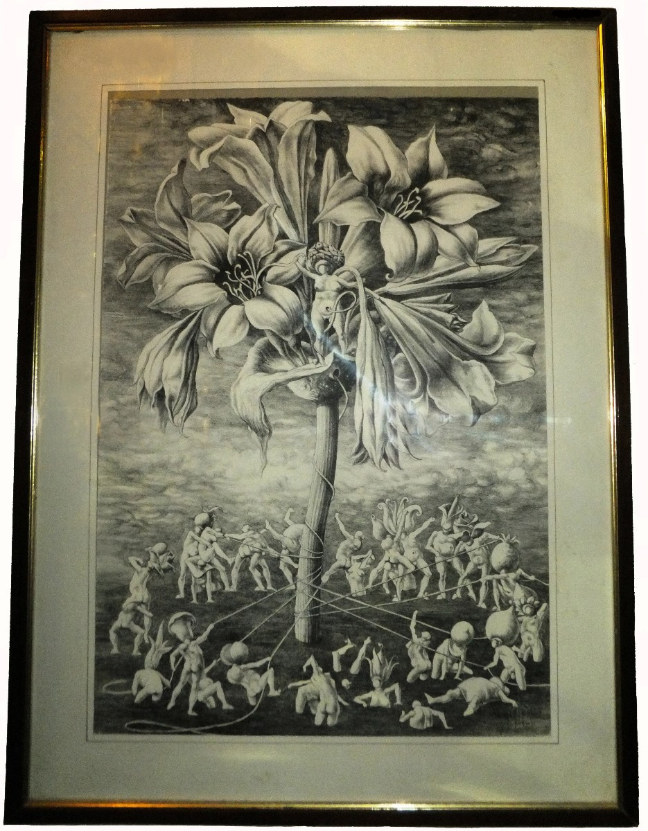 Disegno simbolista e surrealista su carta-photo-2