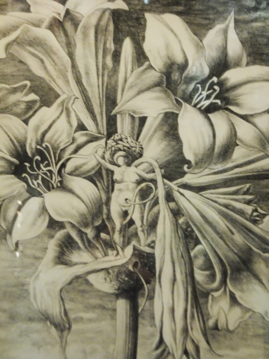Disegno simbolista e surrealista su carta-photo-3