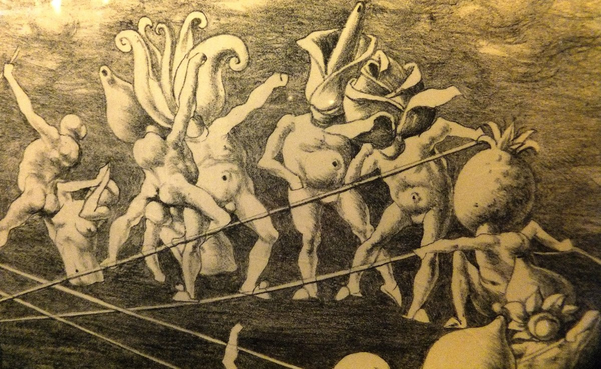 Disegno simbolista e surrealista su carta-photo-4