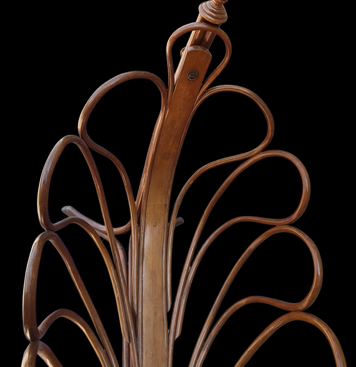 Antica culla Thonet in faggio curvato-photo-3