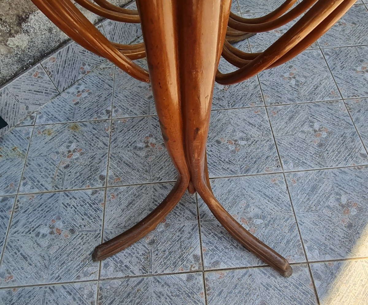 Antica culla Thonet in faggio curvato-photo-6