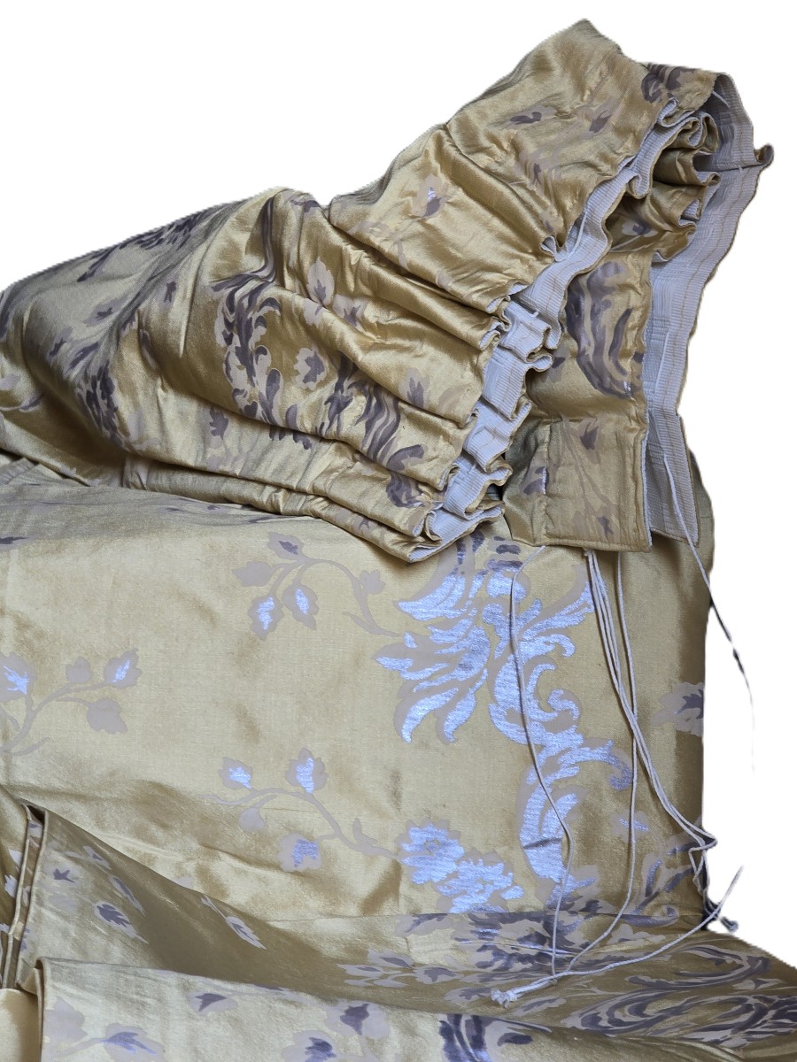Coppia di tende in pura seta Laura Ashley-photo-4