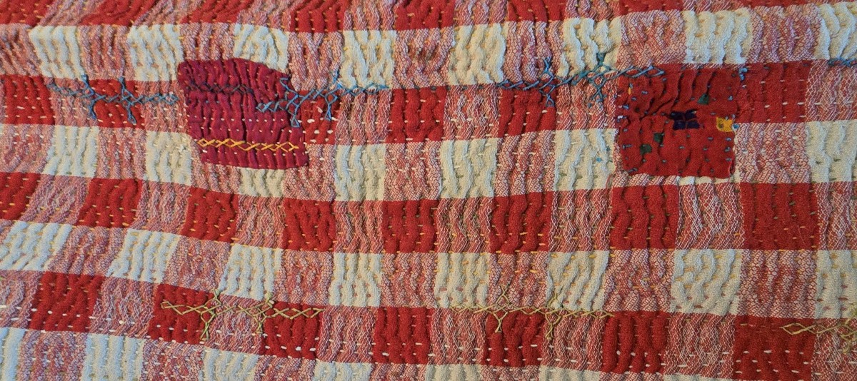Trapunta Kantha antico tessuto tradizionale del Bengala-photo-1