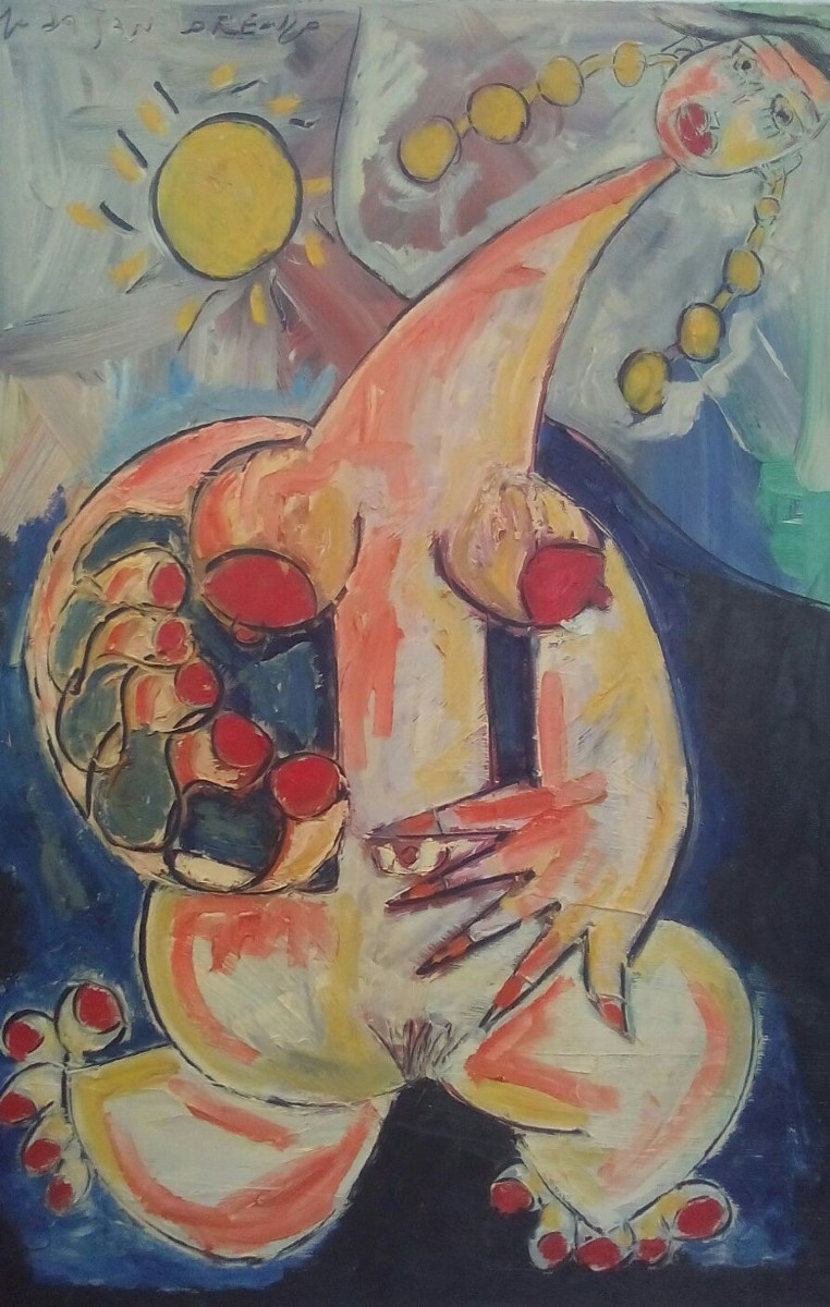 MIZOU, nudo di donna, olio su tela di Paolo da San Lorenzo