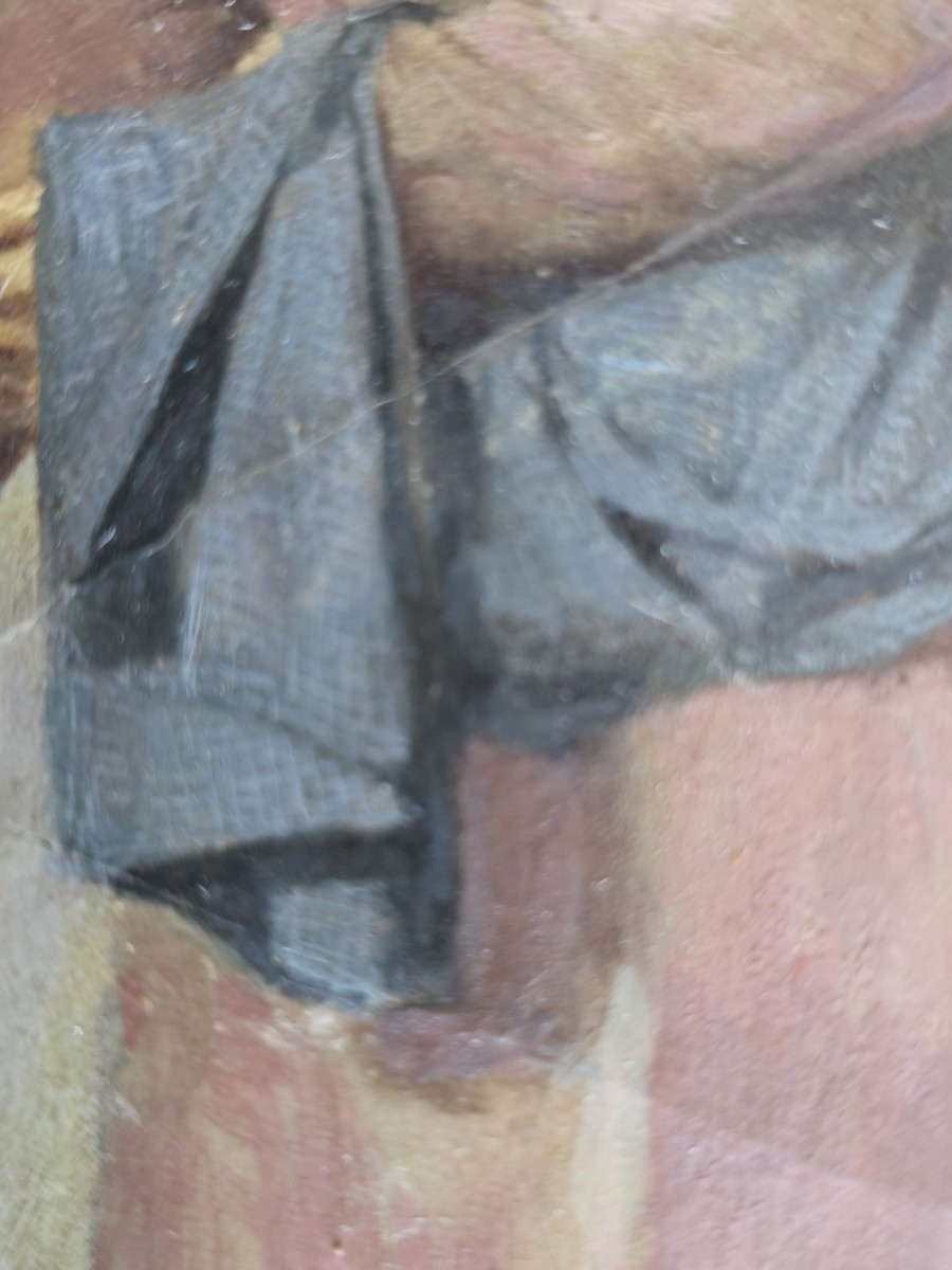 Olio su carta, opera non firmata di un artista veneziano della fine del XIX secolo-photo-3