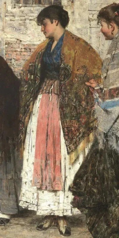 Olio su carta, opera non firmata di un artista veneziano della fine del XIX secolo-photo-7