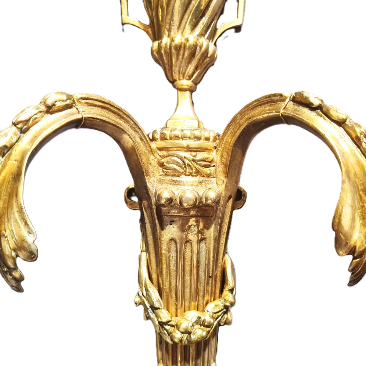 Antica coppia di appliques in bronzo in stile Luigi XVI-photo-1
