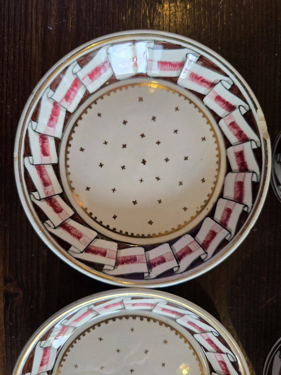 Serie di 4 tazze da caffè in maiolica Bassanello-photo-2