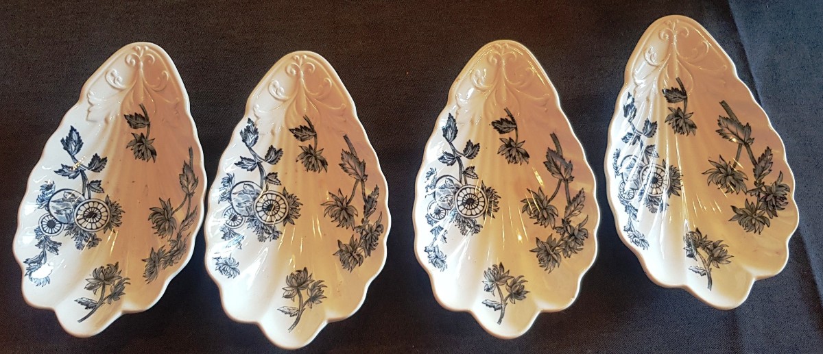 Antico servizio di piatti in maiolica, 77 pezzi, Società Ceramica Richard, modello Marsala-photo-3