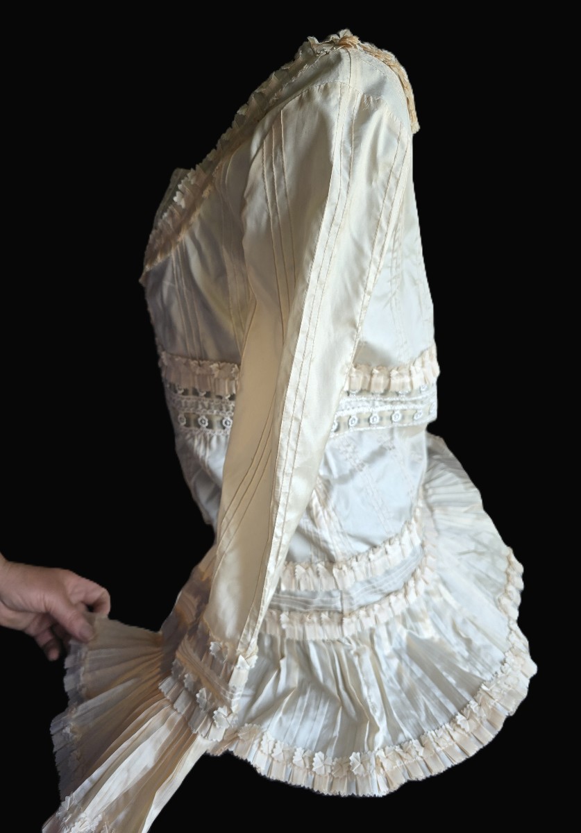 Camicia retrò in seta con applicazioni di pizzo-photo-4