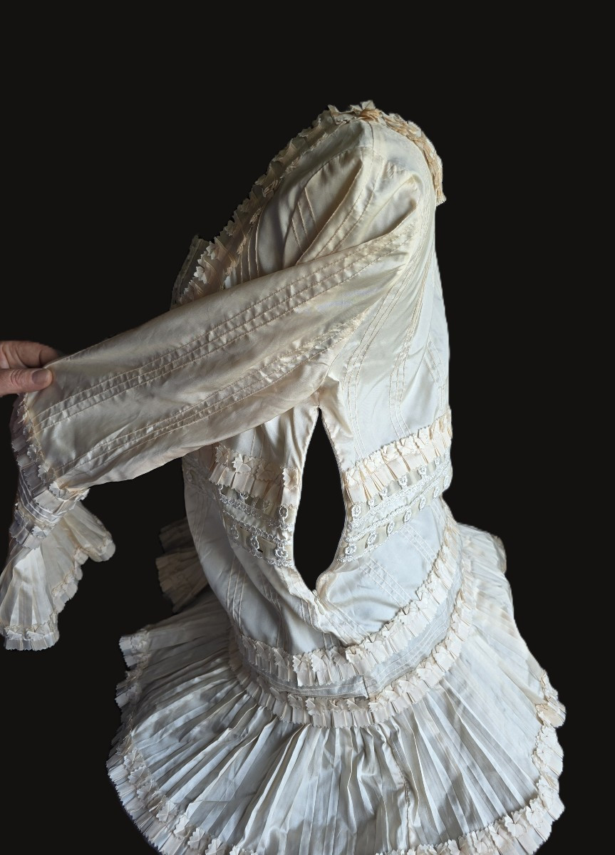 Camicia retrò in seta con applicazioni di pizzo-photo-5