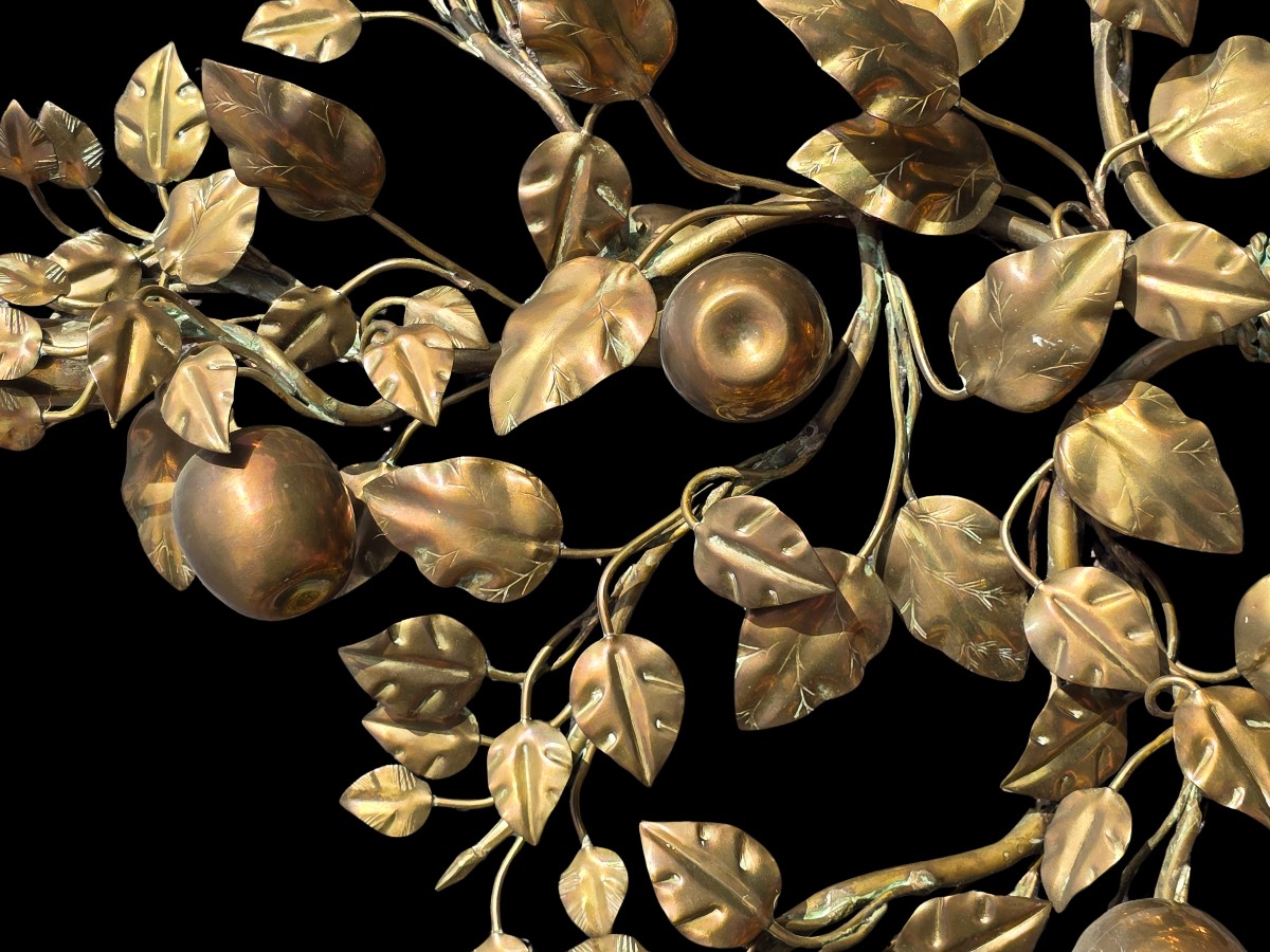 Coppia di appliques murali “L’Albero del Giardino dell’Eden” Maison Roche, Francia, circa 1970-photo-2