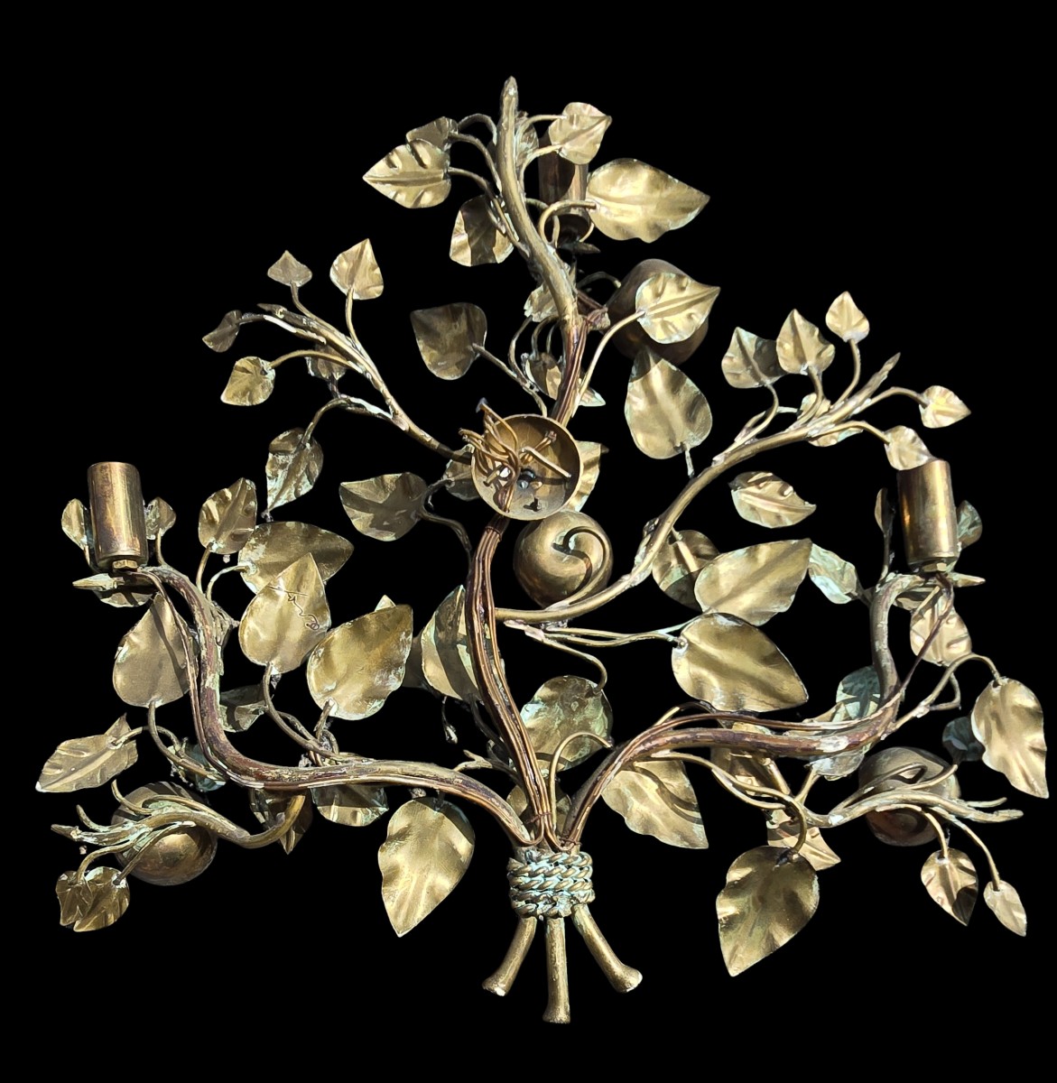 Coppia di appliques murali “L’Albero del Giardino dell’Eden” Maison Roche, Francia, circa 1970-photo-3