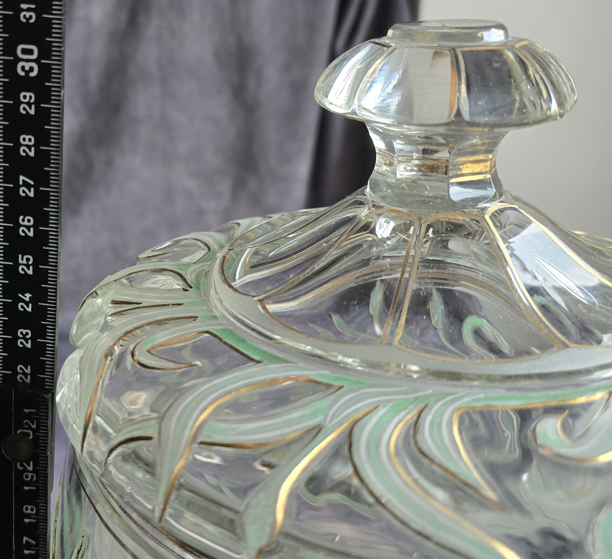 Vaso coperto in cristallo smaltato  Boemia o Austria, Liberty -Jugendsti-photo-6