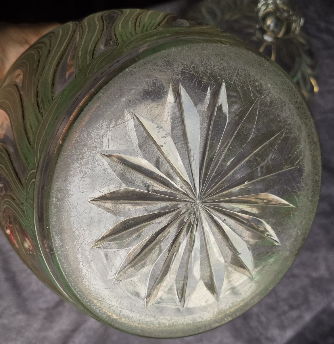 Vaso coperto in cristallo smaltato  Boemia o Austria, Liberty -Jugendsti-photo-7