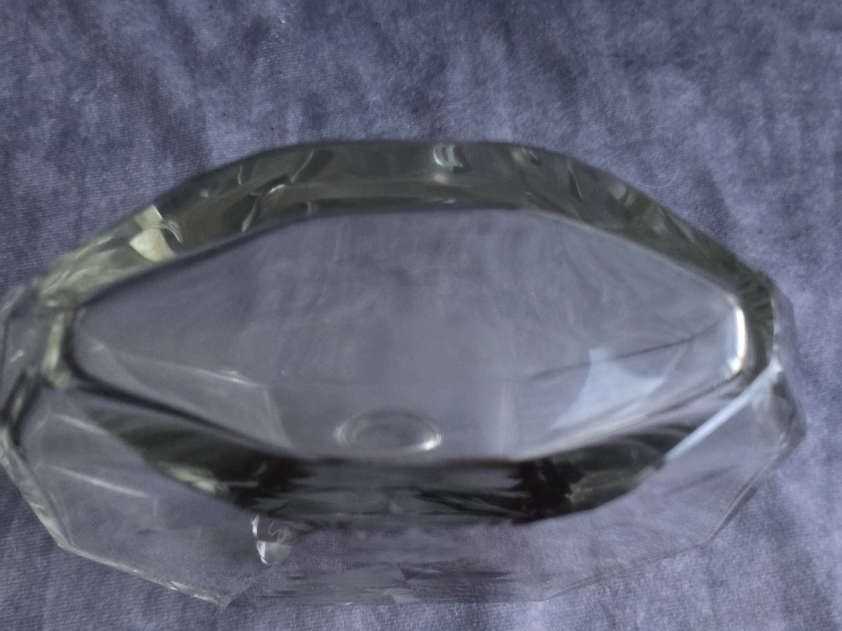 Antica bottiglia da liquore Art Deco in cristallo di Boemia, Karl Palda anni '30-photo-4