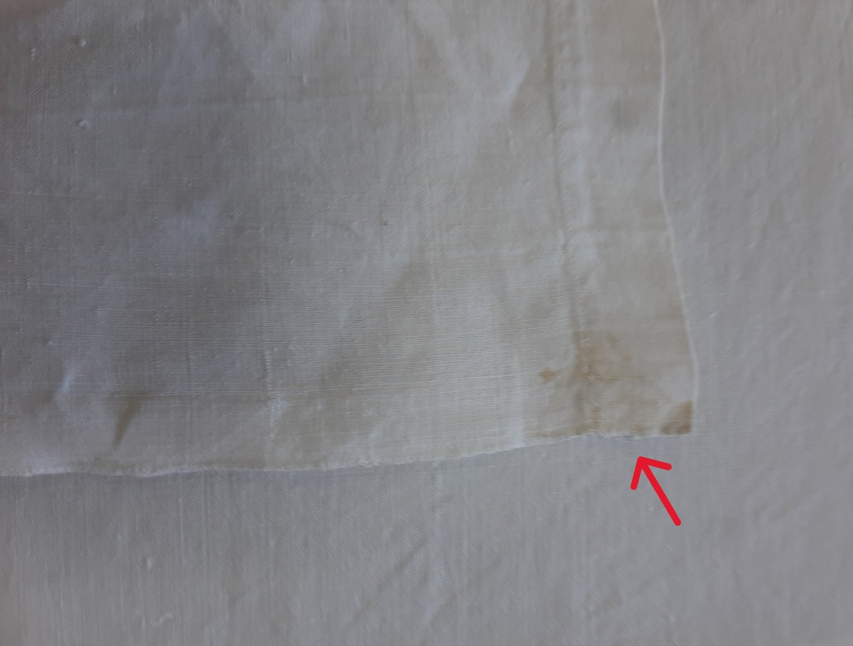Grande lenzuolo '800 in lino, riccamente ricamato a mano con monogramma “AB”-photo-7