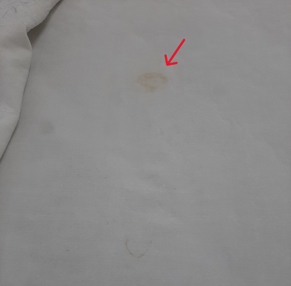 Grande lenzuolo '800 in lino, riccamente ricamato a mano con monogramma “AB”-photo-8