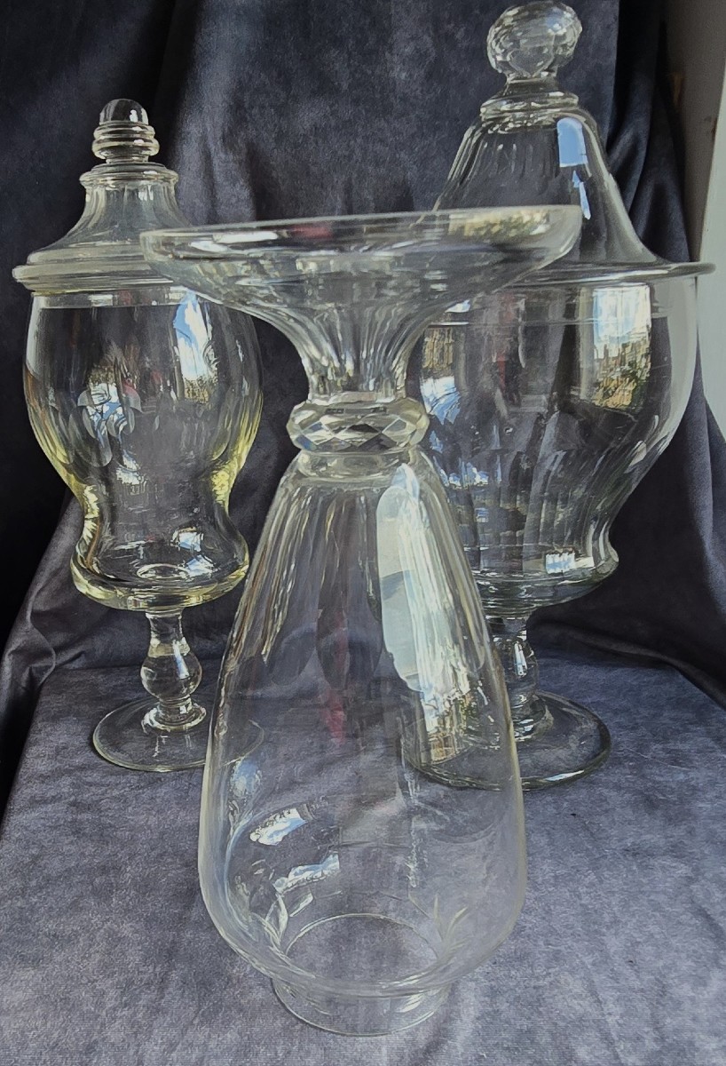 vaso antico in cristallo molato-photo-4