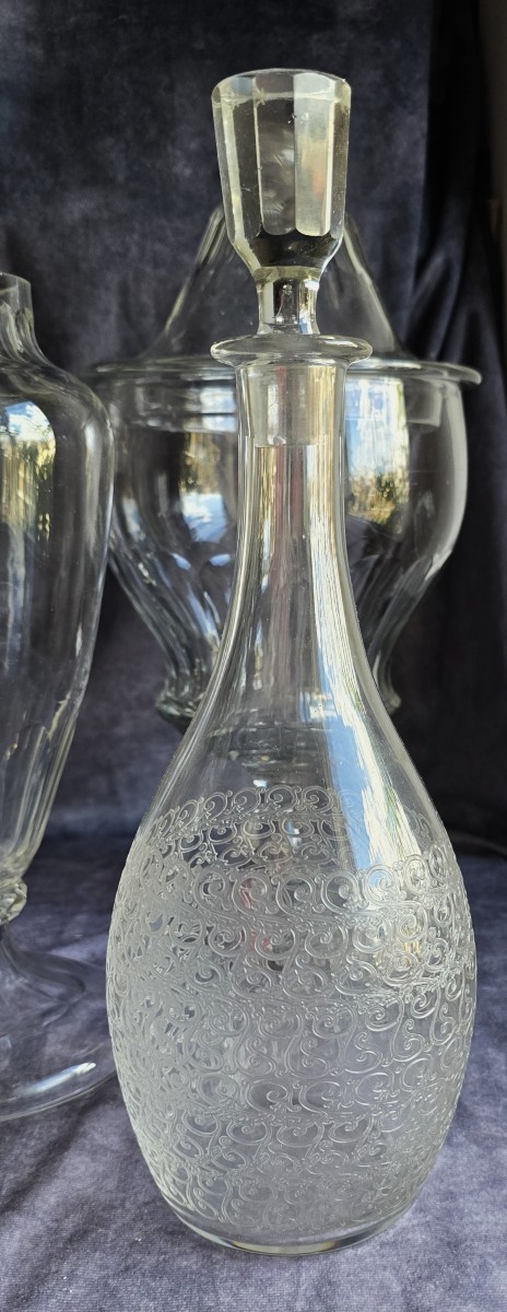 Bottiglia decanter antica in cristallo Baccarat modello Rohan
