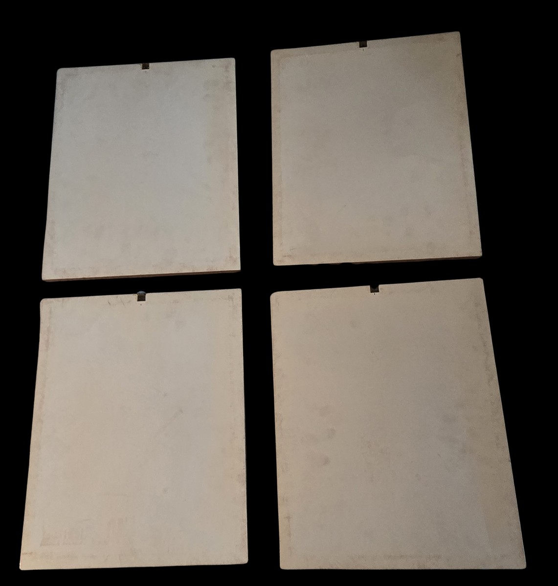 Quattro frammenti di arazzo di Aubusson incorniciati, XVIII secolo-photo-6