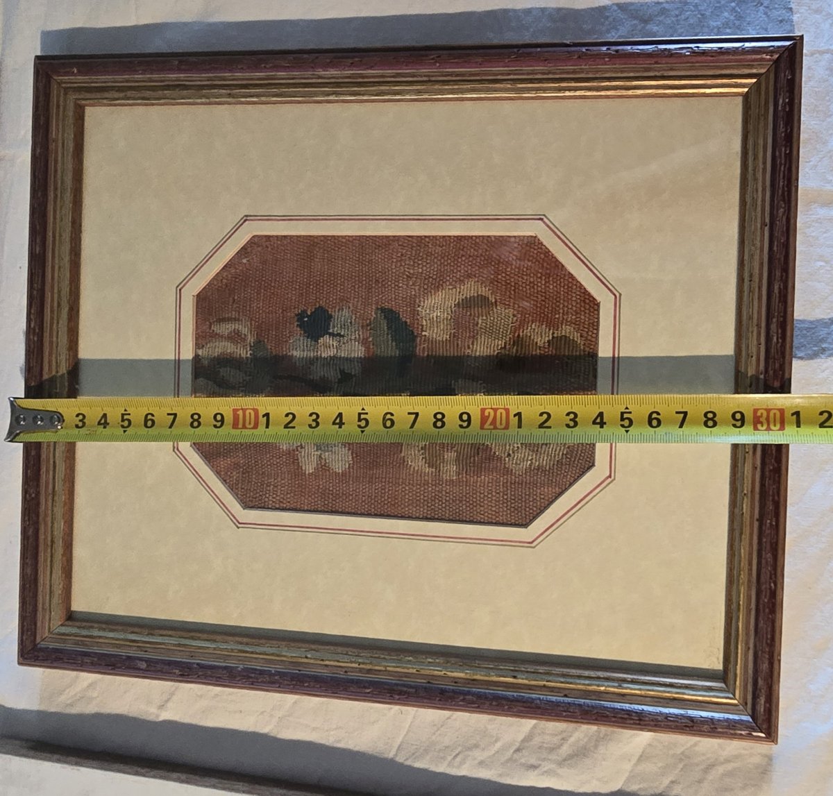 Quattro frammenti di arazzo di Aubusson incorniciati, XVIII secolo-photo-8