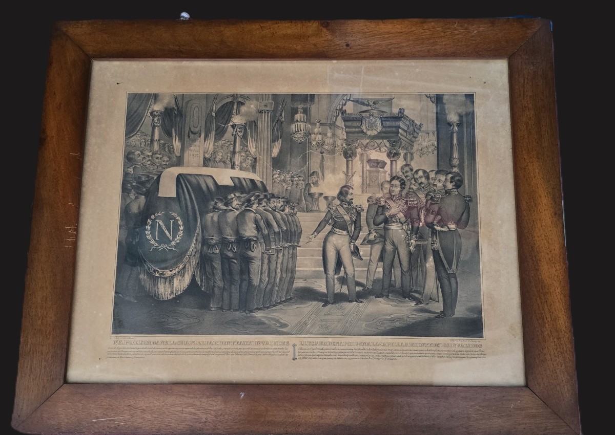 Insieme di tre litografie '800raffiguranti il Ritorno a Parigi delle Ceneri di Napoleone I°-photo-5