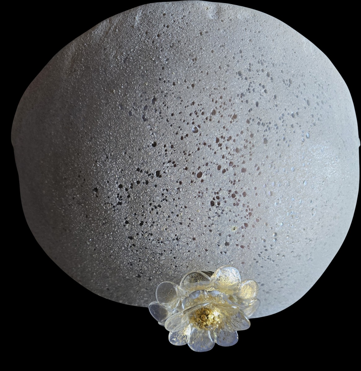 Coppia di appliques in vetro e ottone – Murano, circa 1980-photo-2