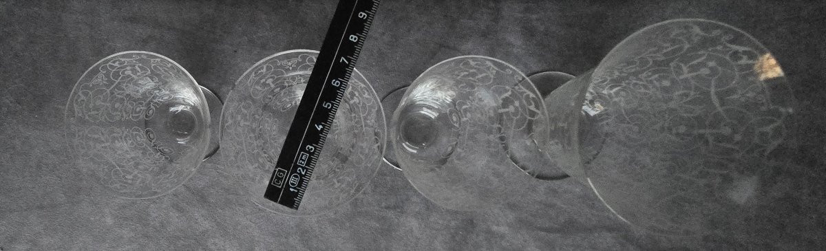 Antico servizio di 40 bicchieri in 4 formati, Baccarat modello Michelangelo-photo-3