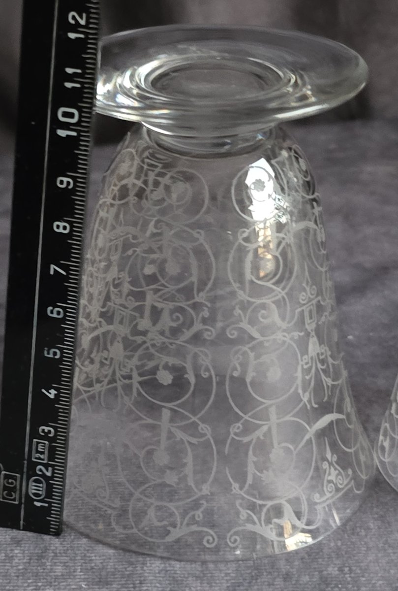 Antico servizio di 40 bicchieri in 4 formati, Baccarat modello Michelangelo-photo-5