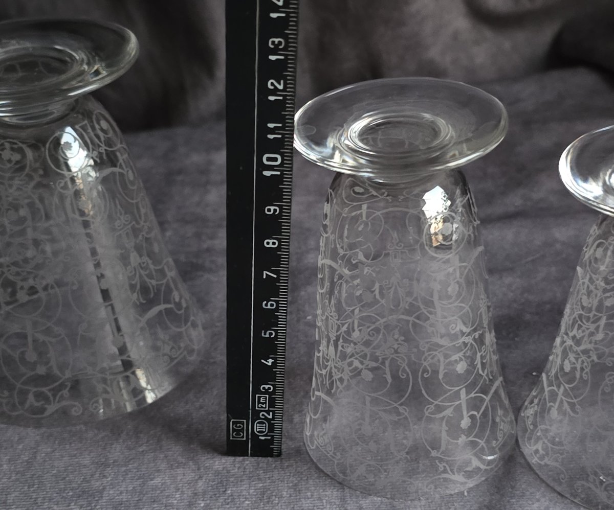 Antico servizio di 40 bicchieri in 4 formati, Baccarat modello Michelangelo-photo-6