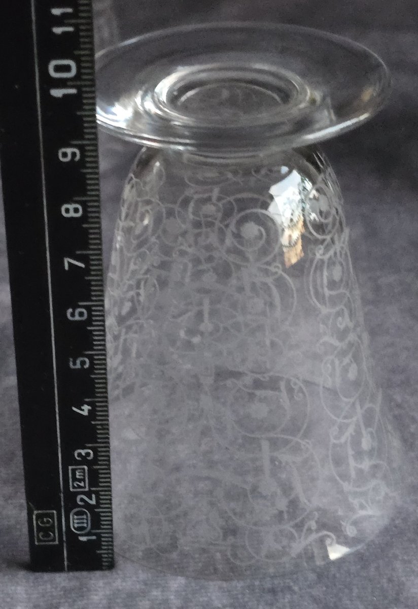 Antico servizio di 40 bicchieri in 4 formati, Baccarat modello Michelangelo-photo-7