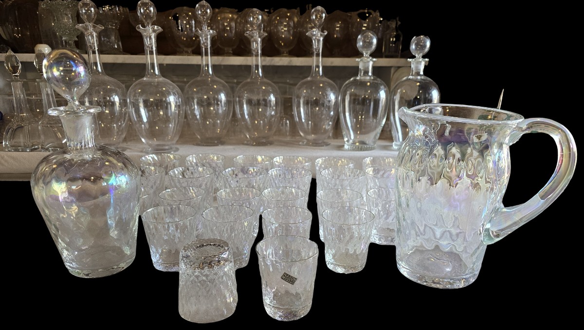 Servizio di bicchieri antico per 12 persone Nason Moretti anni'60