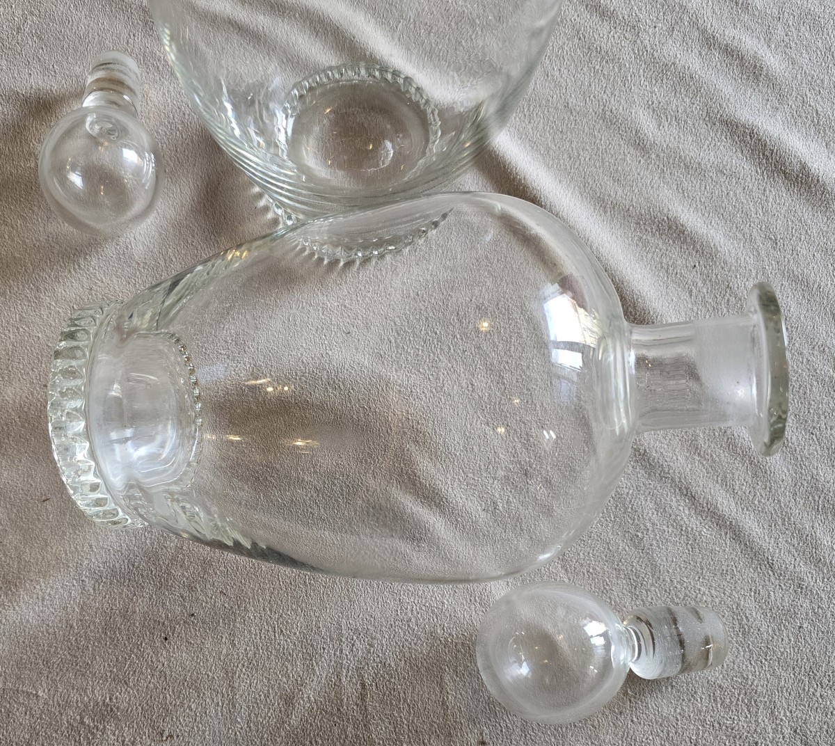 Coppia bottiglie in vetro soffiato Nason Moretti Murano anni '60-photo-4