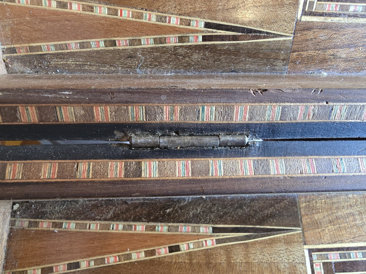 Scatola da gioco scacchiera in legno intarsiato – Siria, metà del XX secolo-photo-5