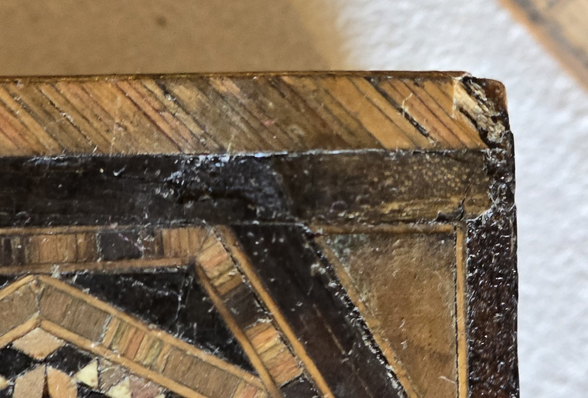 Scatola da gioco scacchiera in legno intarsiato – Siria, metà del XX secolo-photo-7