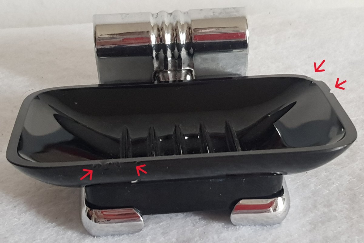 Set di 5 accessori da bagno in metallo cromato e opalina – Italia, circa 1940-photo-7