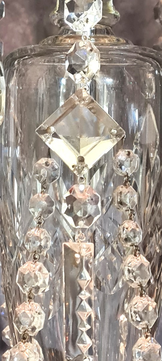 Coppia di lampadari in cristallo di Boemia,  1940 circa-photo-4