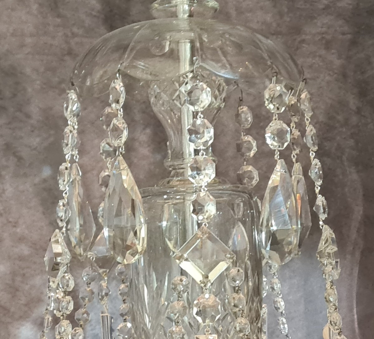 Coppia di lampadari in cristallo di Boemia,  1940 circa-photo-5