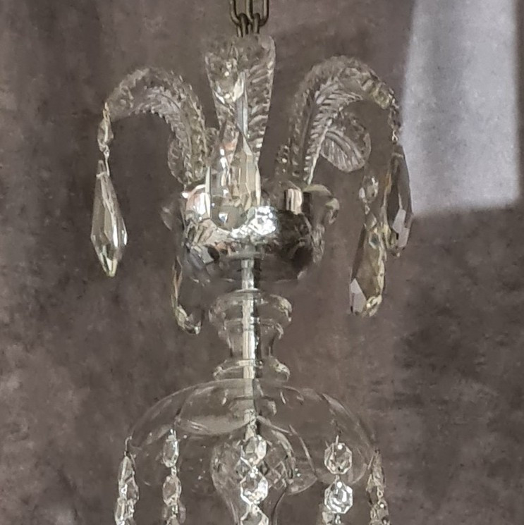 Coppia di lampadari in cristallo di Boemia,  1940 circa-photo-6