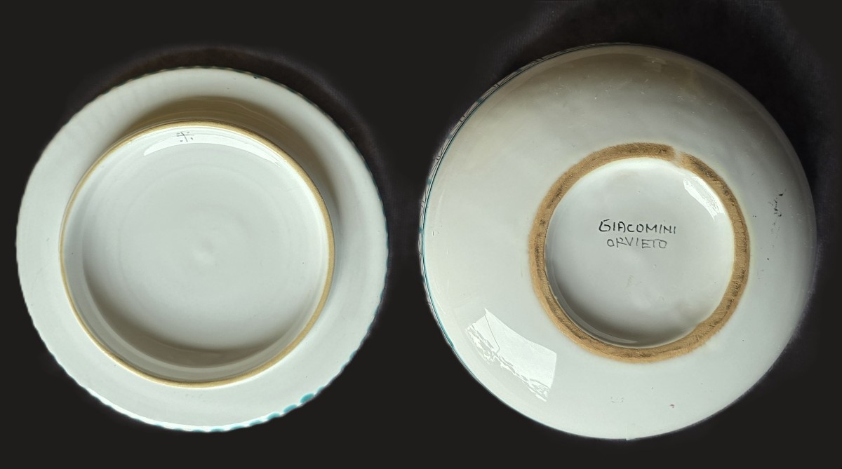 Scatola rotonda in ceramica Giacomini, Orvieto, anni 1960-photo-3