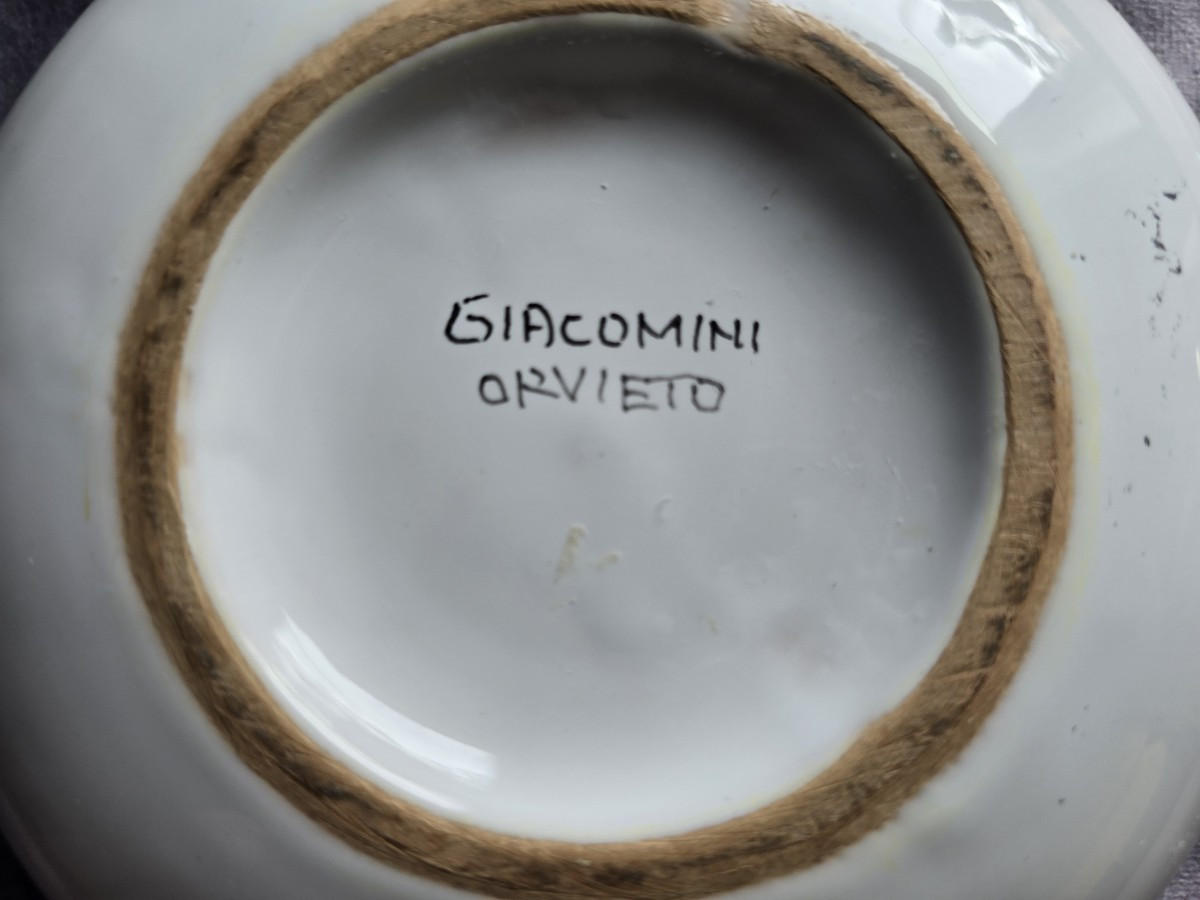 Scatola rotonda in ceramica Giacomini, Orvieto, anni 1960-photo-4