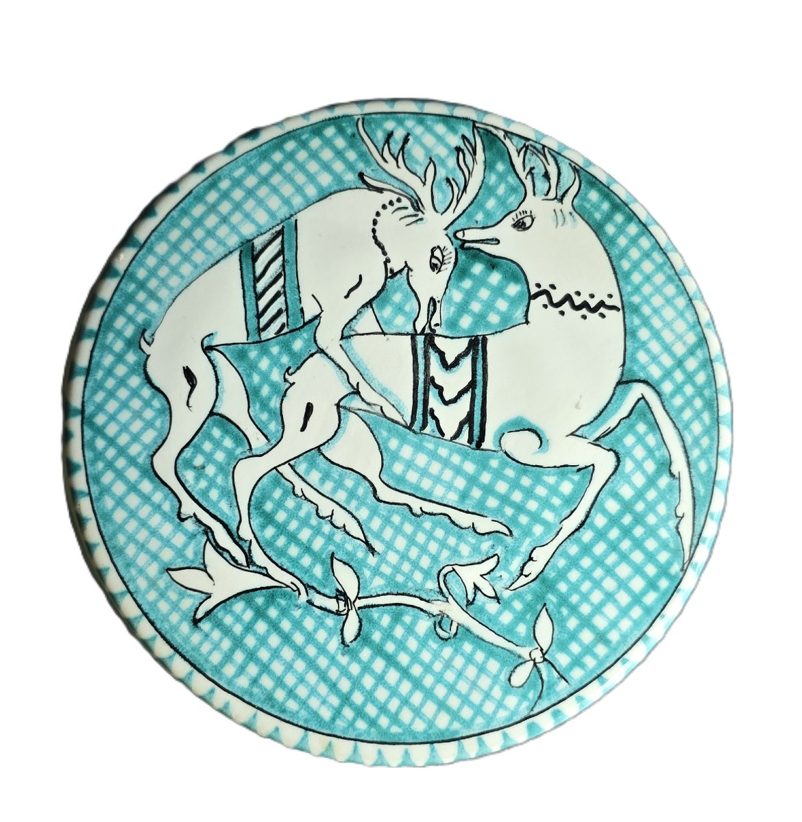 Scatola rotonda in ceramica Giacomini, Orvieto, anni 1960