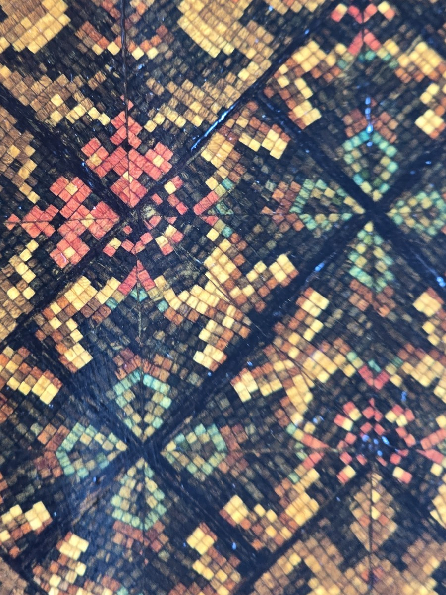 Antica scatola portasigarette in legno intarsiato, Italia, metà del XX secolo-photo-1