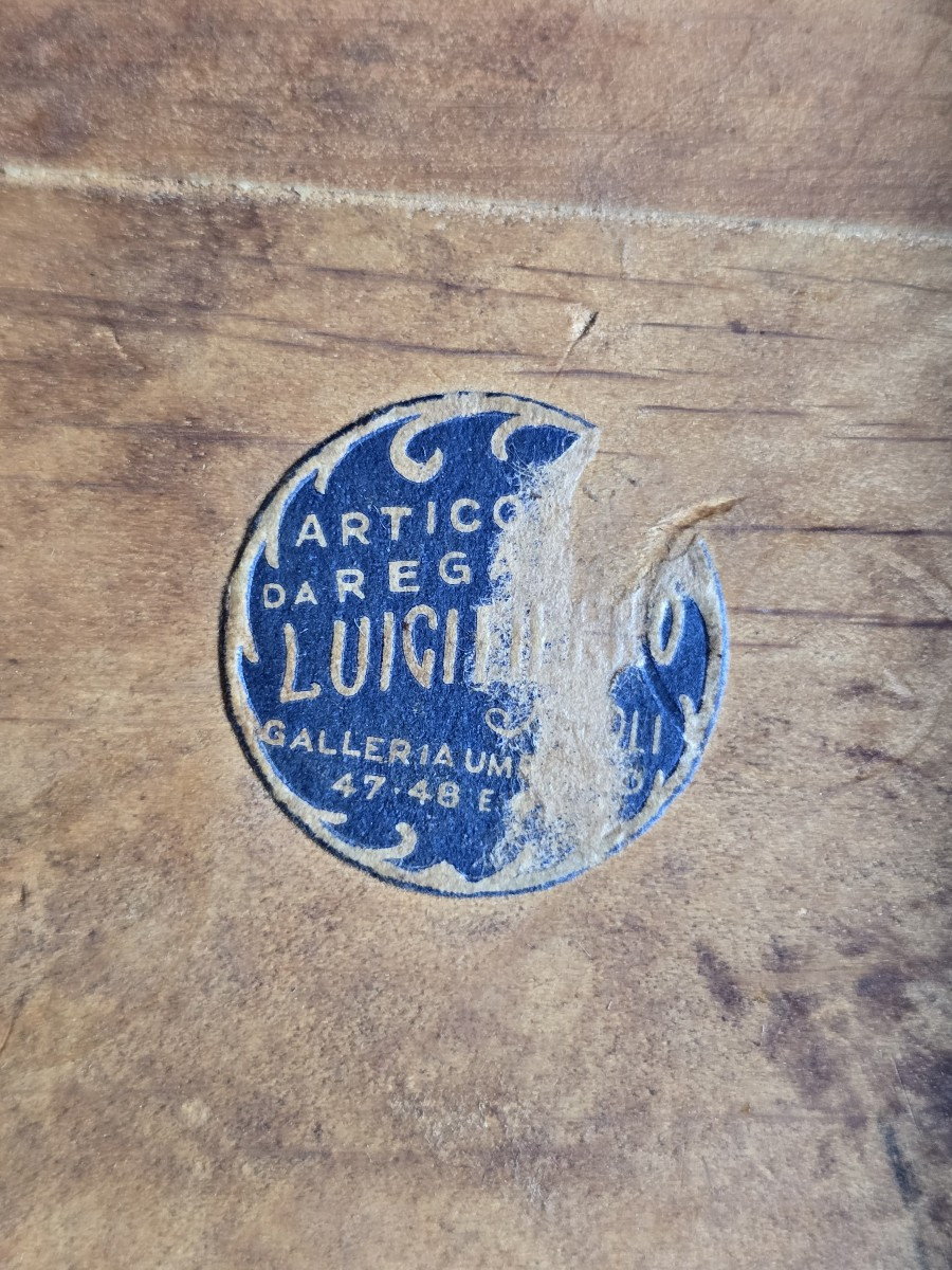 Antica scatola portasigarette in legno intarsiato, Italia, metà del XX secolo-photo-8